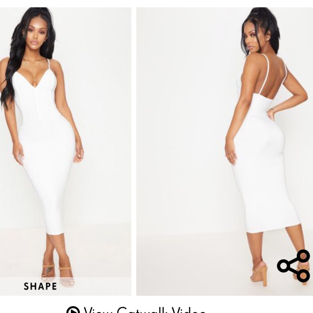 Slinky Panelled Midi Dress